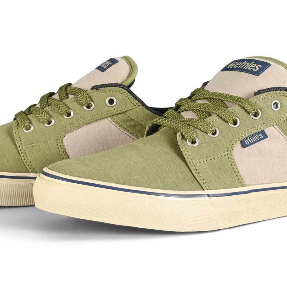 Etnies Barge Preserve Skate Shoes - Olive/Tan