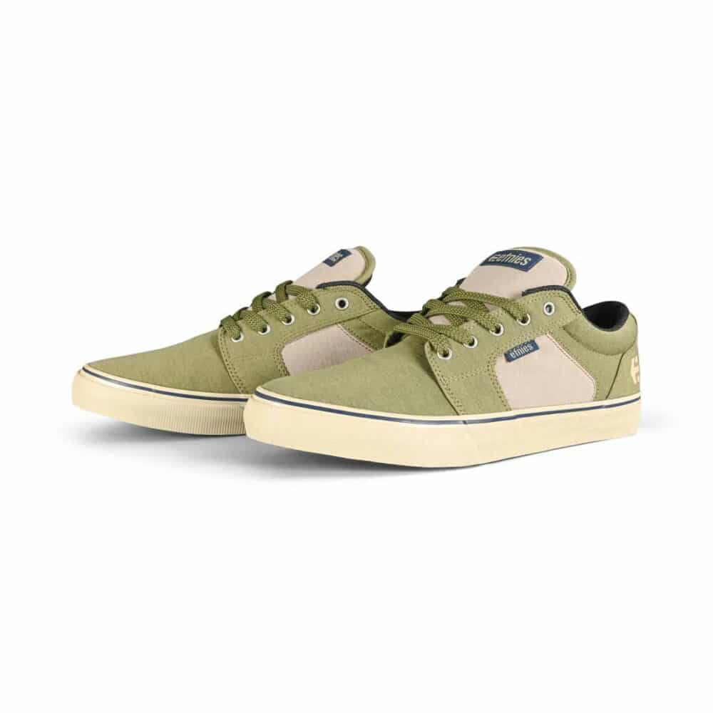 Etnies Barge Preserve Skate Shoes - Olive/Tan