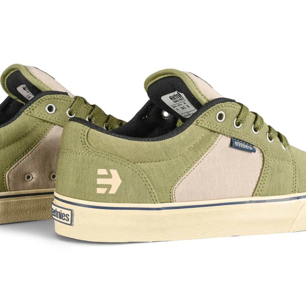 Etnies Barge Preserve Skate Shoes - Olive/Tan