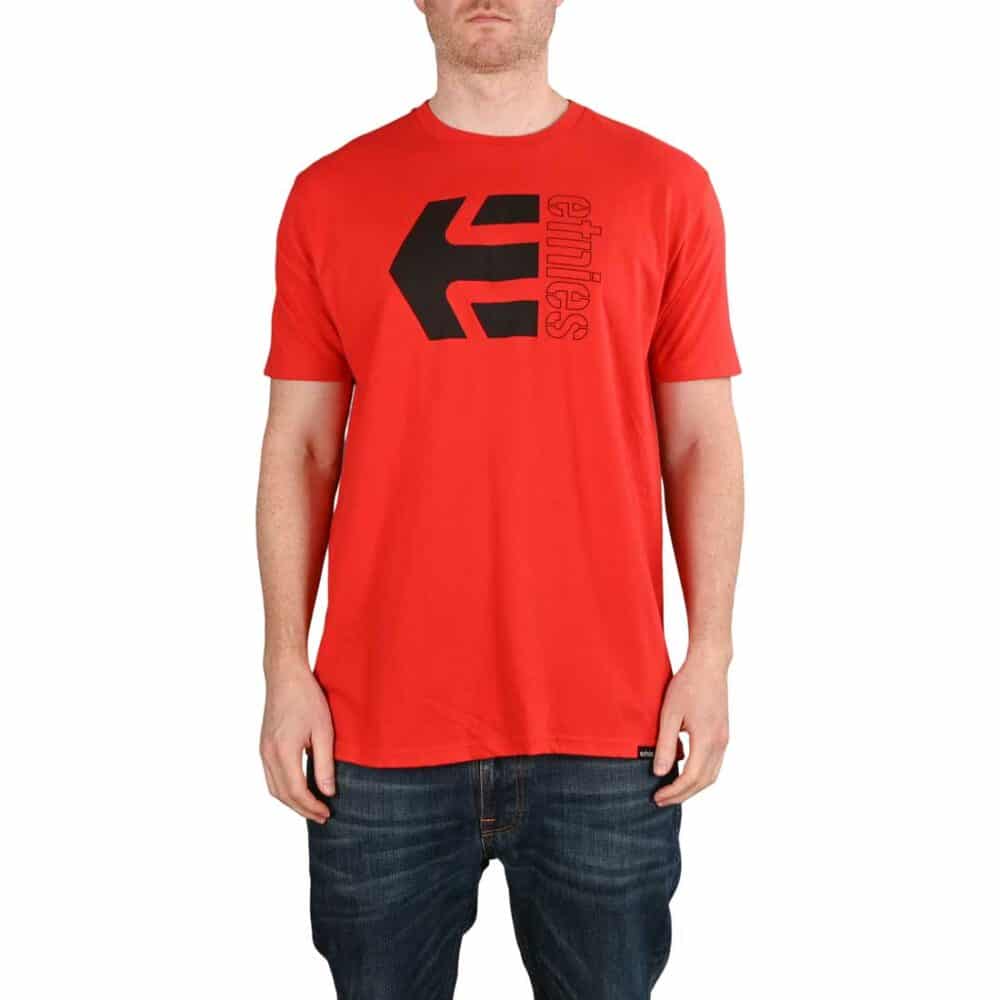 Etnies Corp Combo S/S T-Shirt - Red/Black