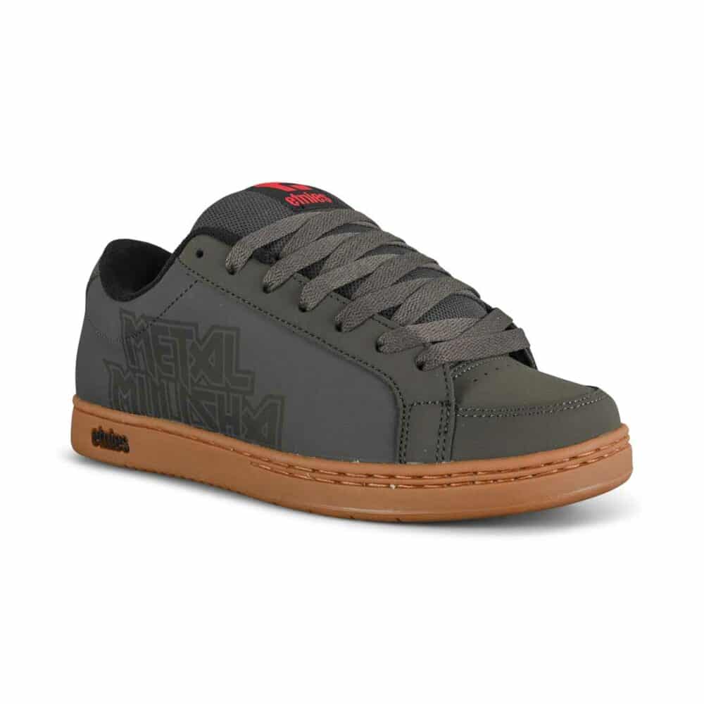 Etnies Metal Mulisha Kingpin 2 Skate Shoes - Dark Grey/Black/Gum