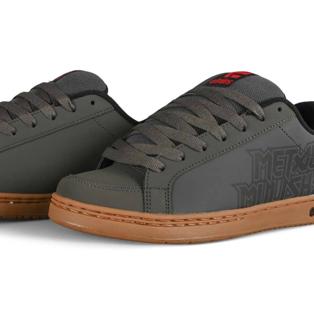 Etnies Metal Mulisha Kingpin 2 Skate Shoes - Dark Grey/Black/Gum