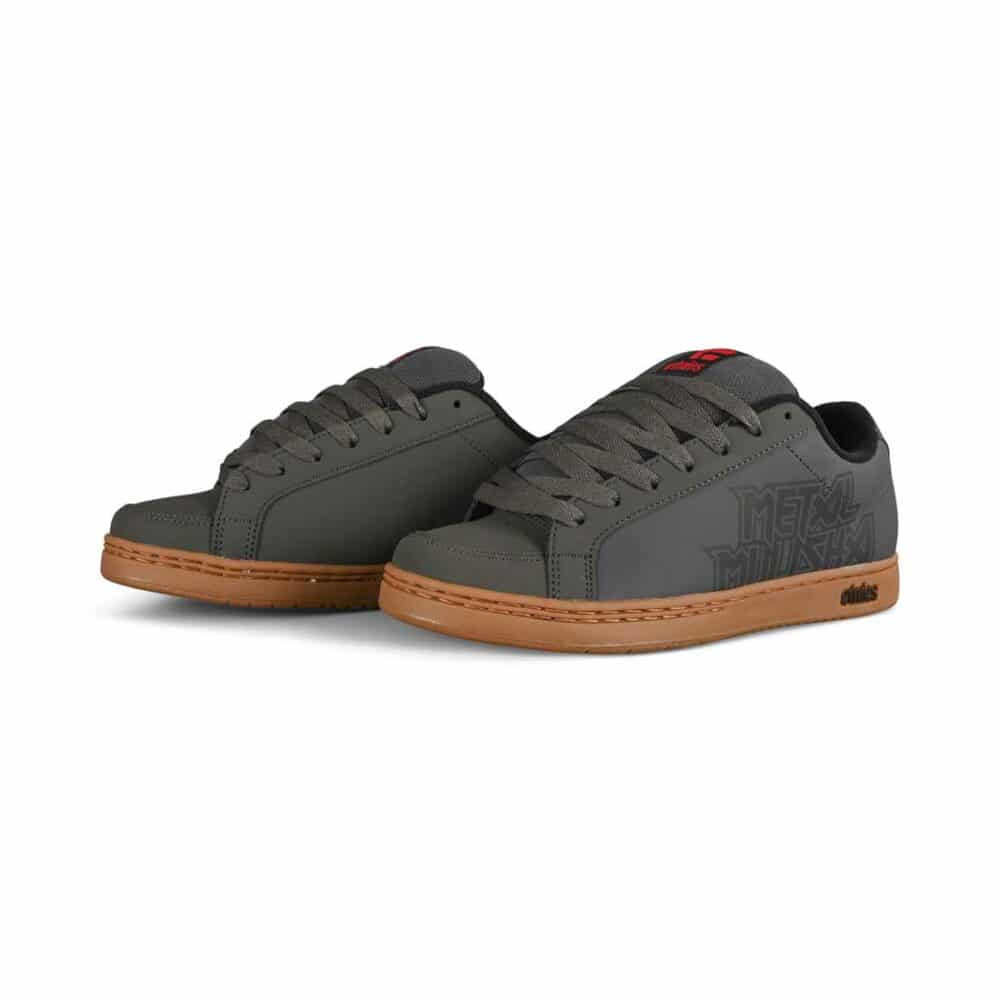 Etnies Metal Mulisha Kingpin 2 Skate Shoes - Dark Grey/Black/Gum