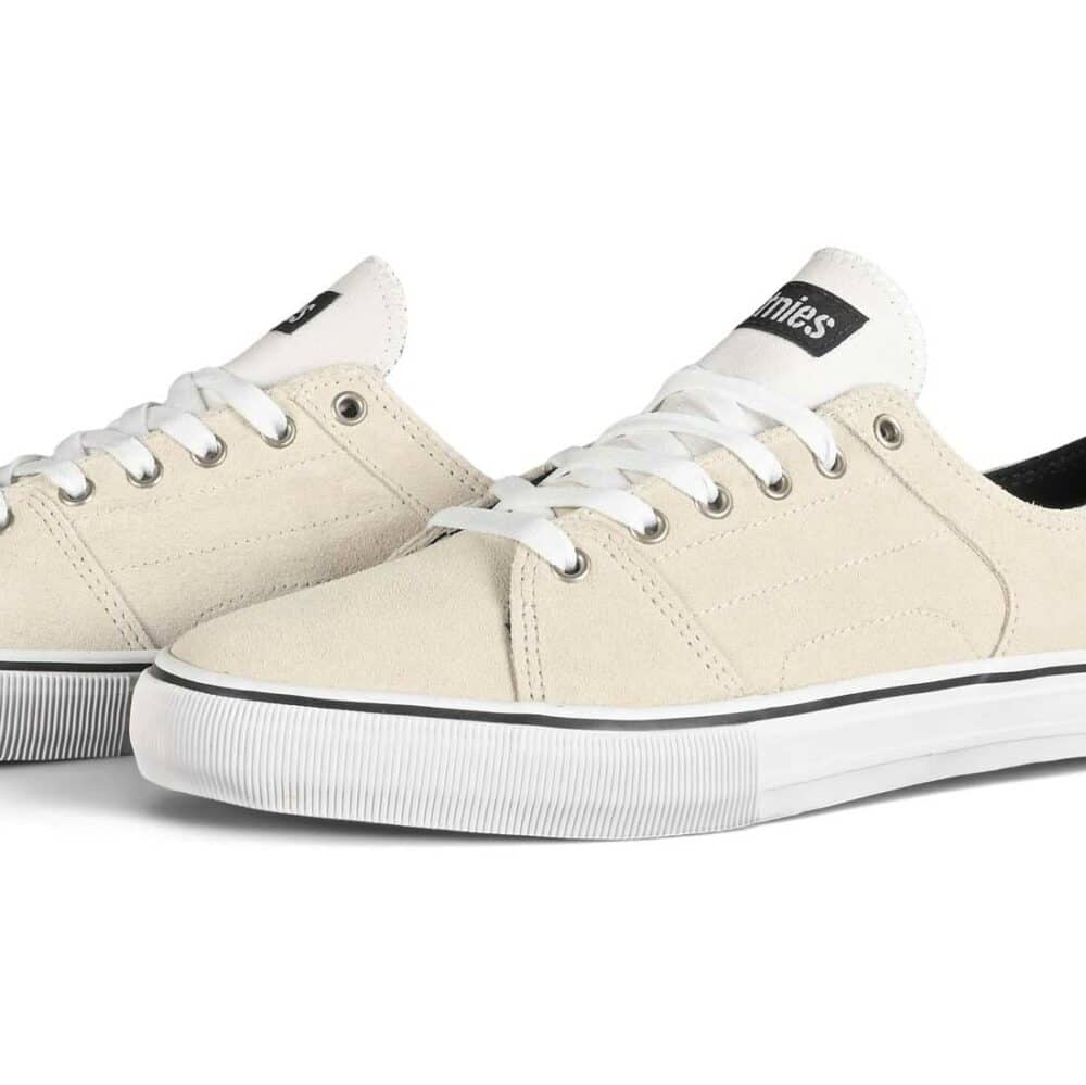 Etnies RLS Skate Shoes - White Suede