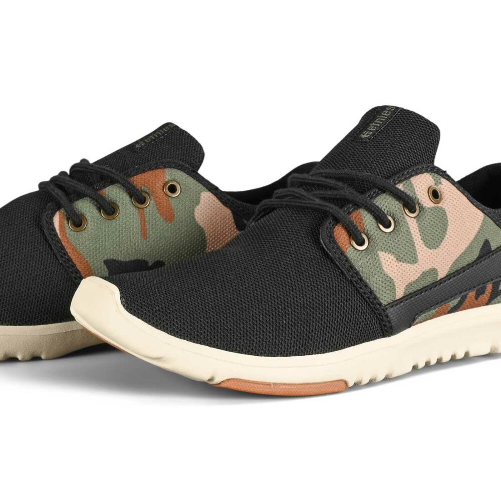 Etnies Scout Shoes - Black/Camo/Olive