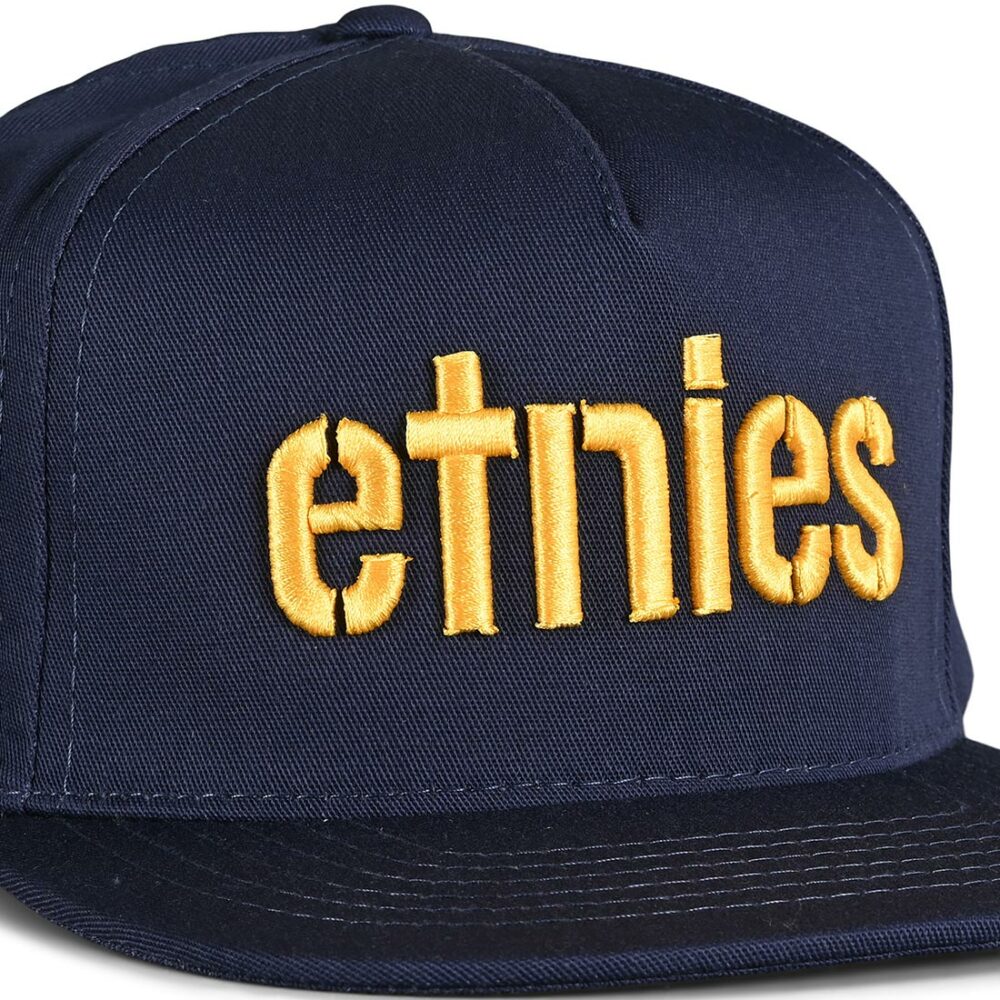 Etnies Corp Snapback Cap – Navy/Yellow