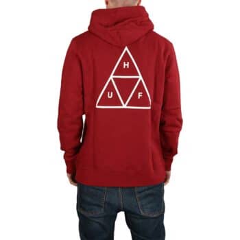 HUF Essentials Triple Triangle Pullover Hoodie - Bloodstone Red
