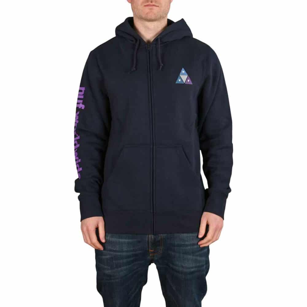 HUF Prism TT Full Zip Hoodie - Navy Blazer