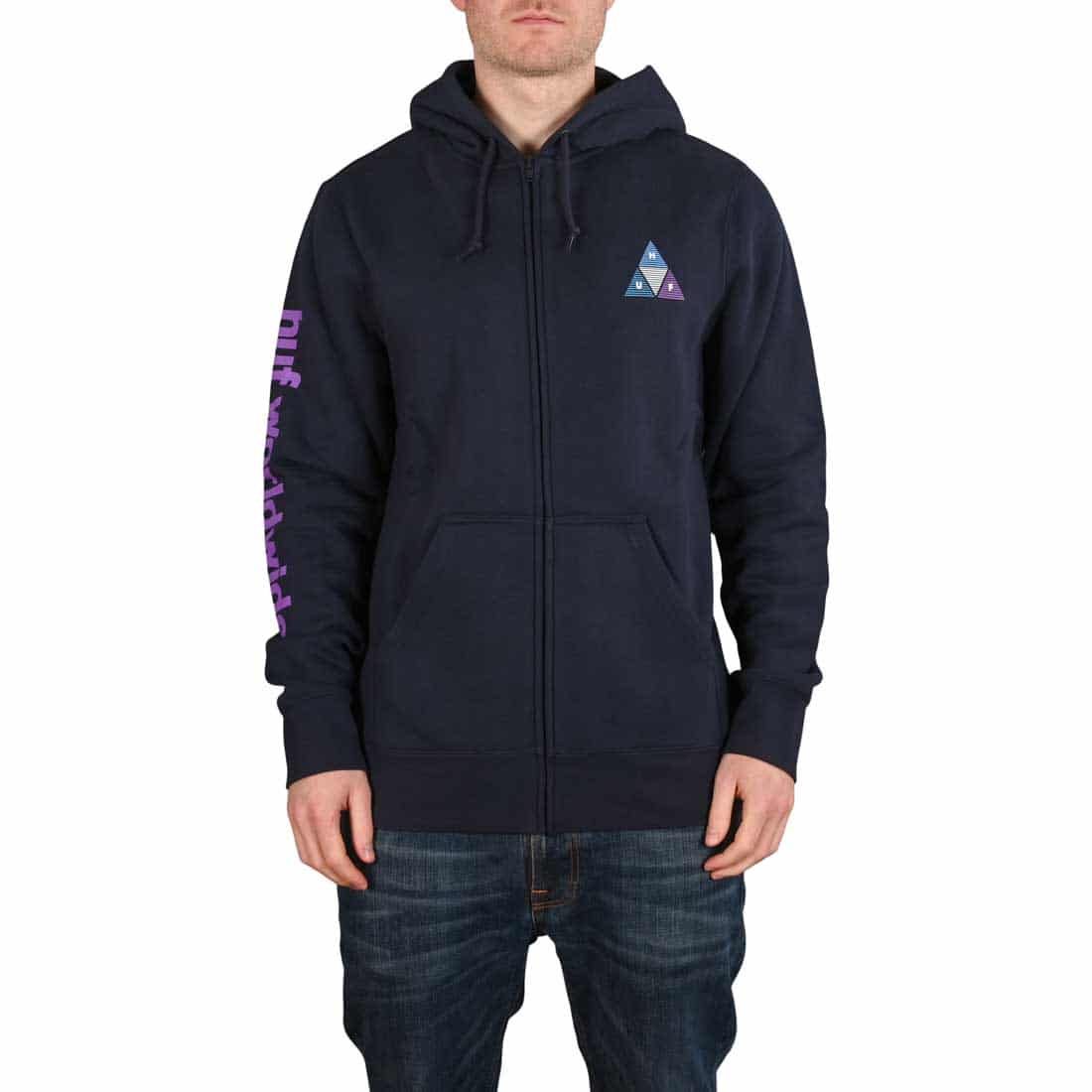 HUF Prism TT Full Zip Hoodie Navy Blazer Supereight