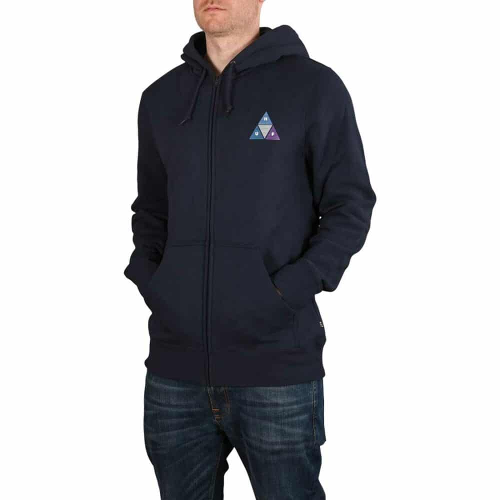 HUF Prism TT Full Zip Hoodie - Navy Blazer