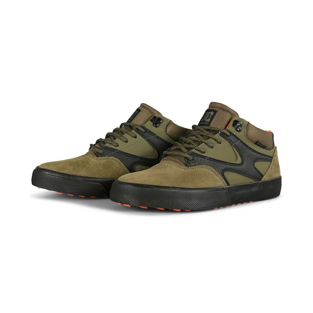 DC Kalis Vulc Mid WNT Skate Shoes - Army Green