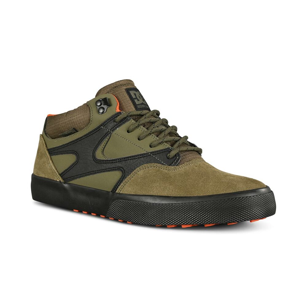 DC Kalis Vulc Mid WNT Skate Shoes - Army Green