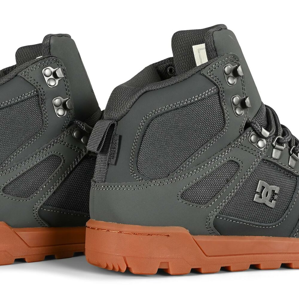 DC Pure High Top WR Lace Up Winter Boot - Grey/Gum
