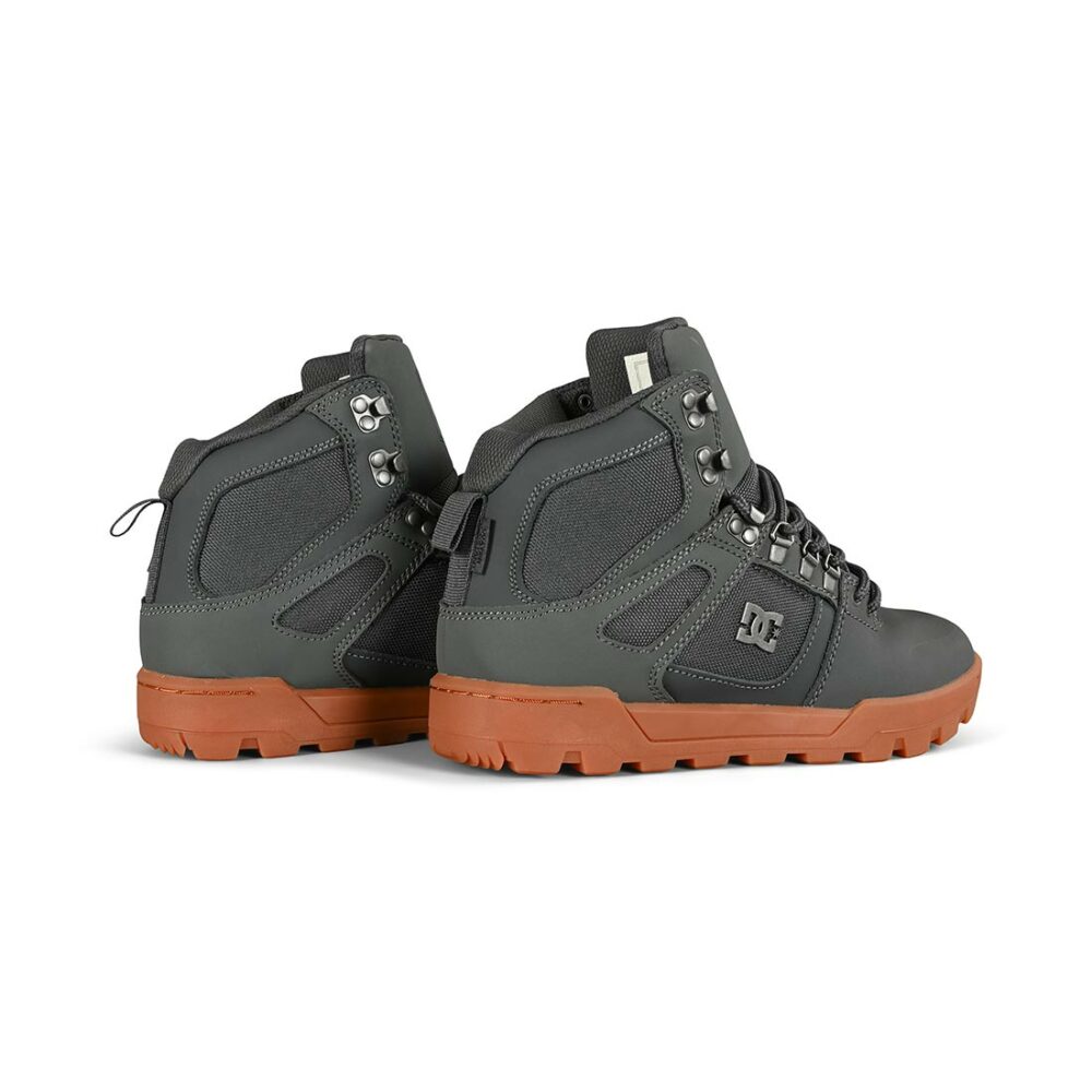 DC Pure High Top WR Lace Up Winter Boot - Grey/Gum