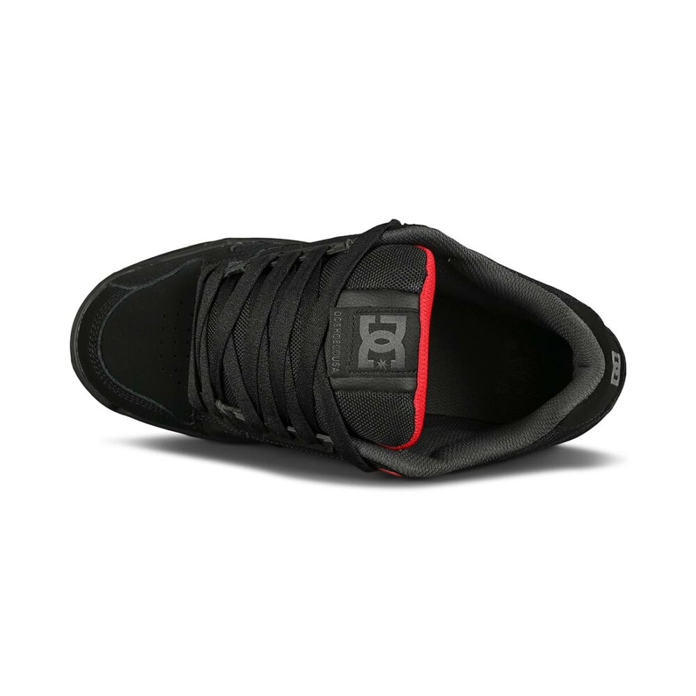 DC Stag Skate Shoes - Black/Grey/Red