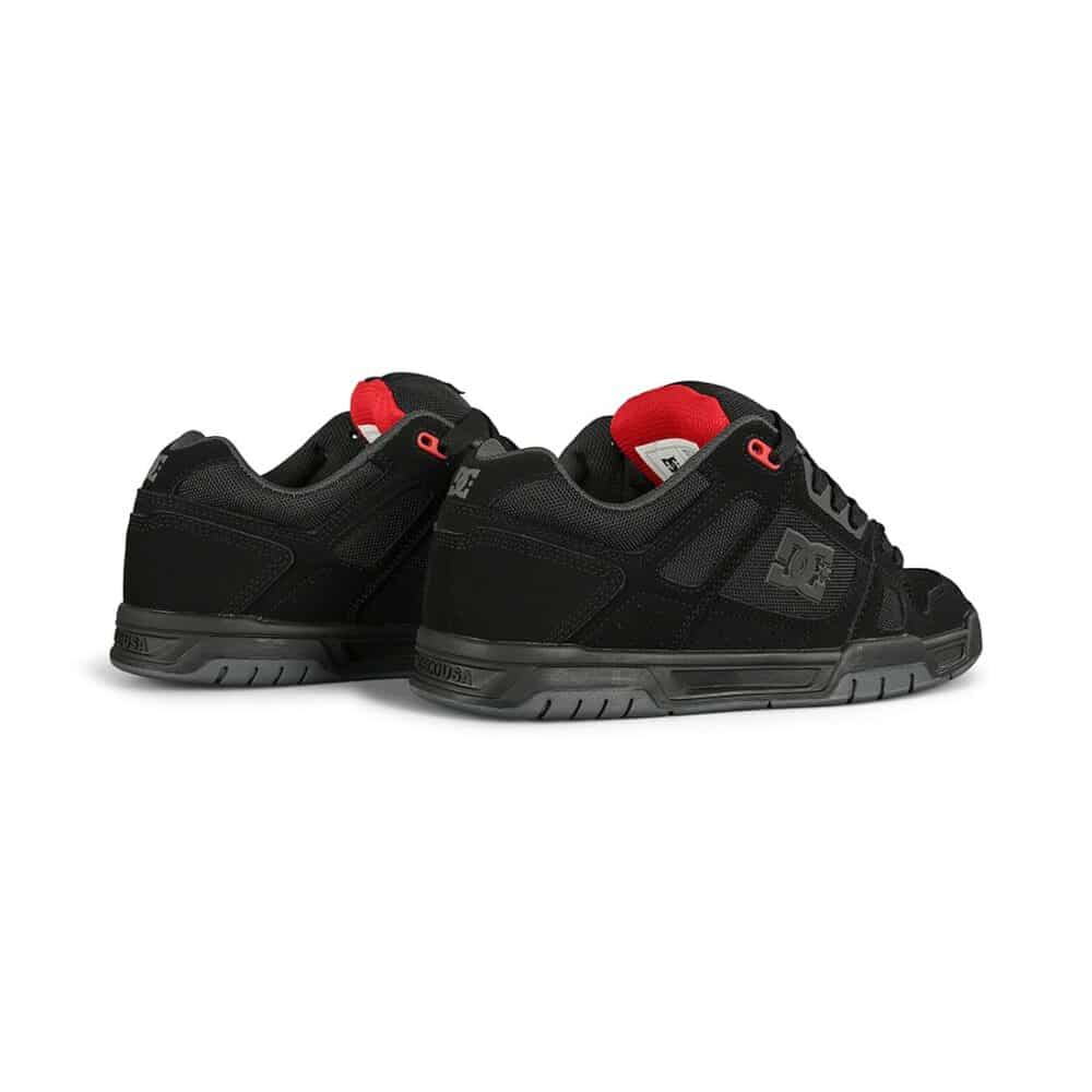 DC Stag Skate Shoes - Black/Grey/Red