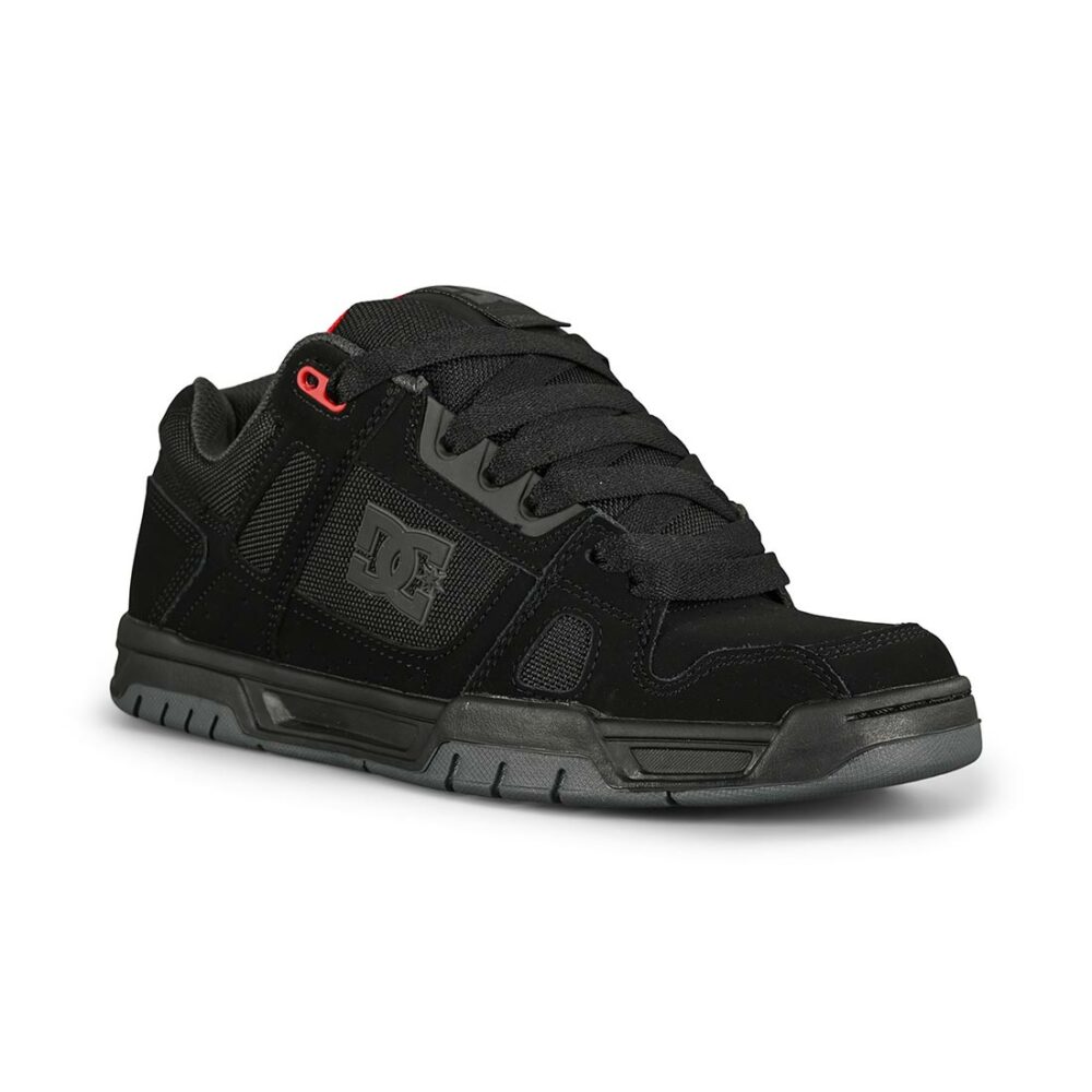 DC Stag Skate Shoes - Black/Grey/Red