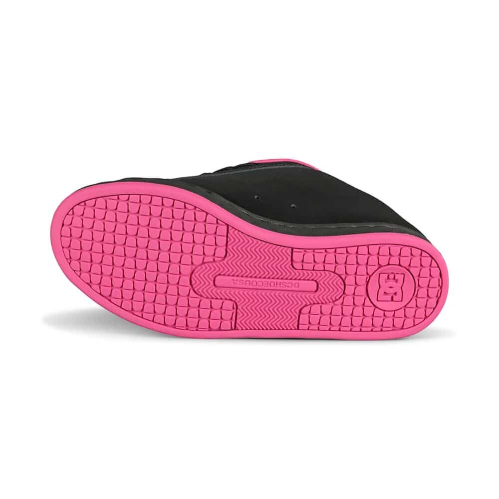 DC Women's Court Graffik Skate Shoes - Black/Black/Pink