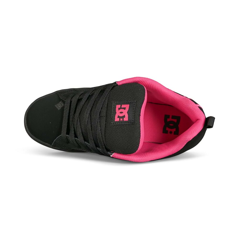 DC Women's Court Graffik Skate Shoes - Black/Black/Pink