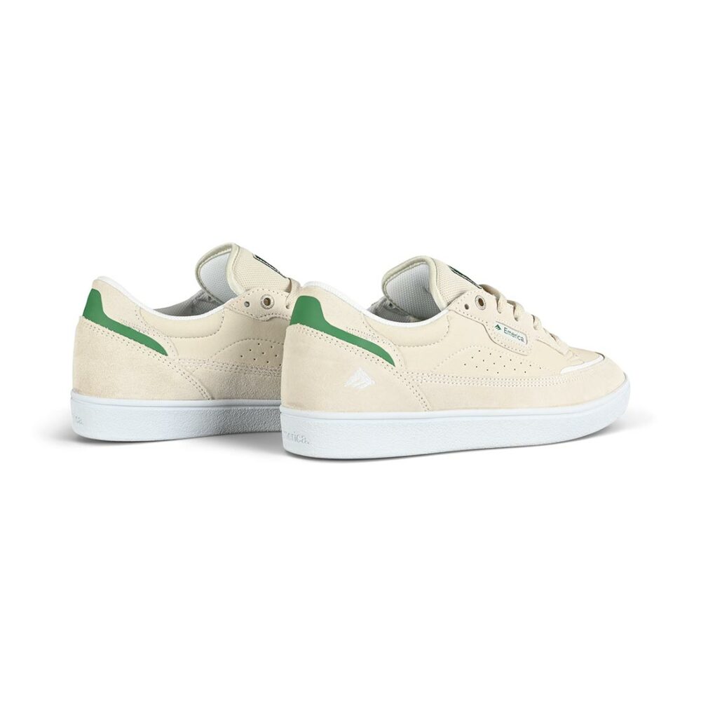 Emerica Gamma Skate Shoes - White/Green/Gum