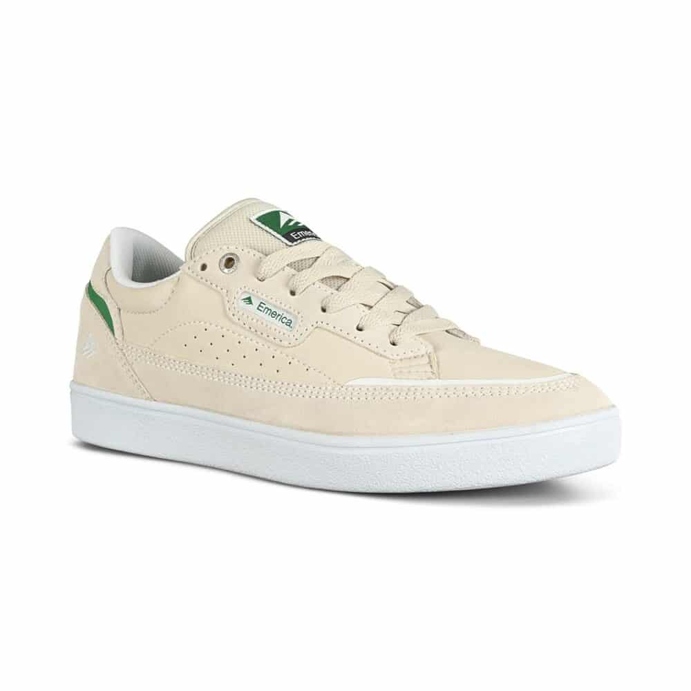 Emerica Gamma Skate Shoes - White/Green/Gum