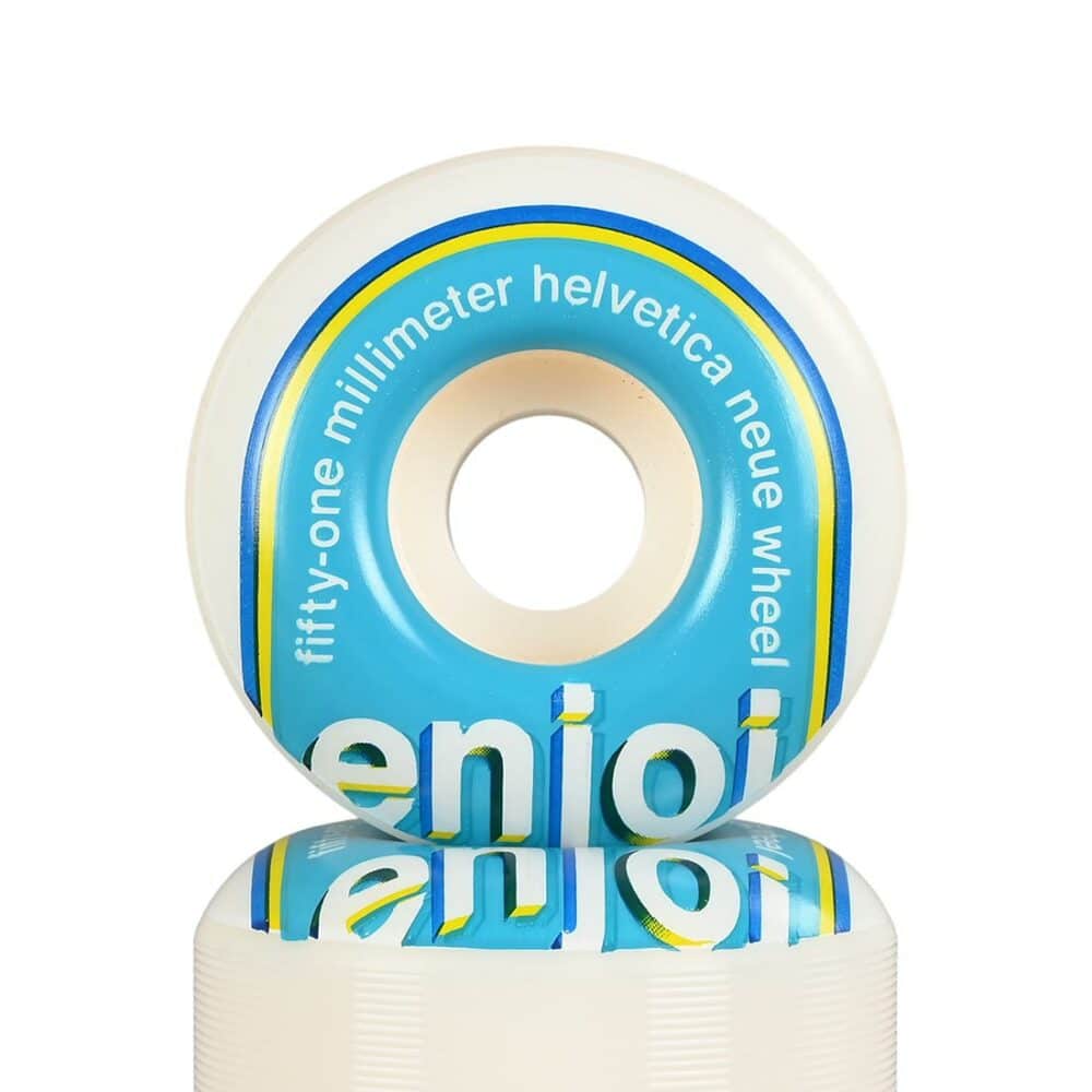 Enjoi Helvetica Neue 51mm Skateboard Wheels - Blue