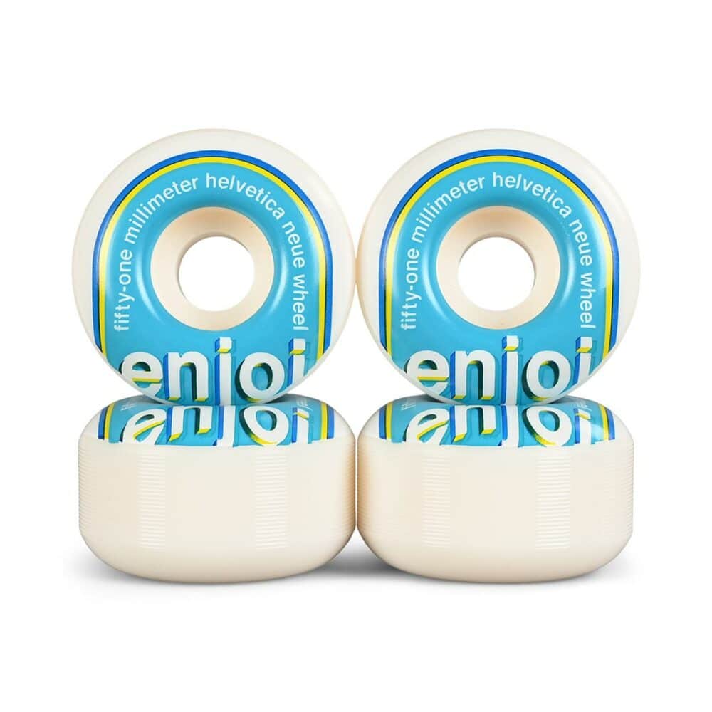 Enjoi Helvetica Neue 51mm Skateboard Wheels - Blue