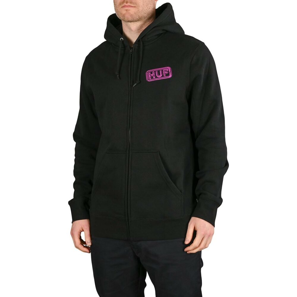 HUF Common H Zip-Up Hoodie - Black