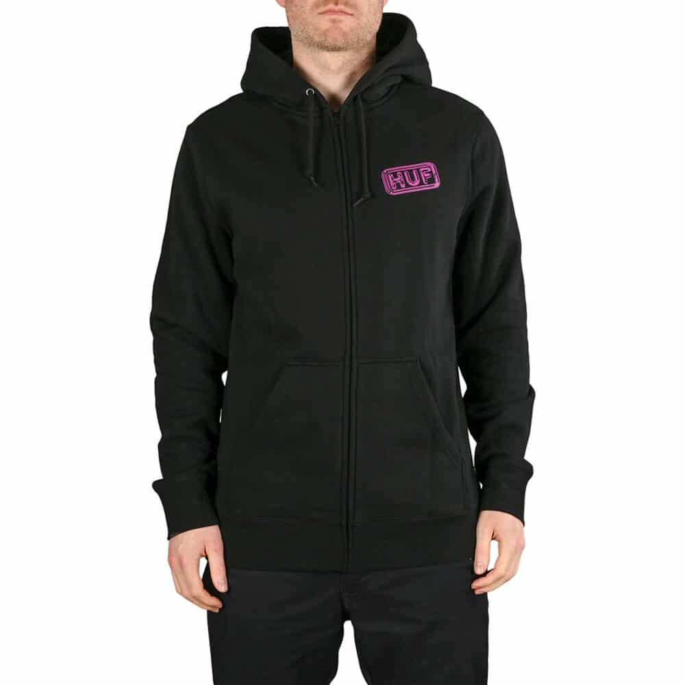 HUF Common H Zip-Up Hoodie - Black