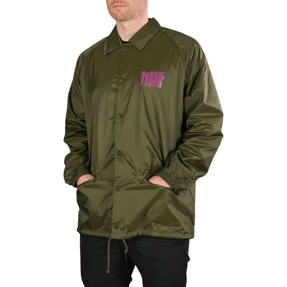 HUF Hydrate Zip Coaches Jacket - Olive