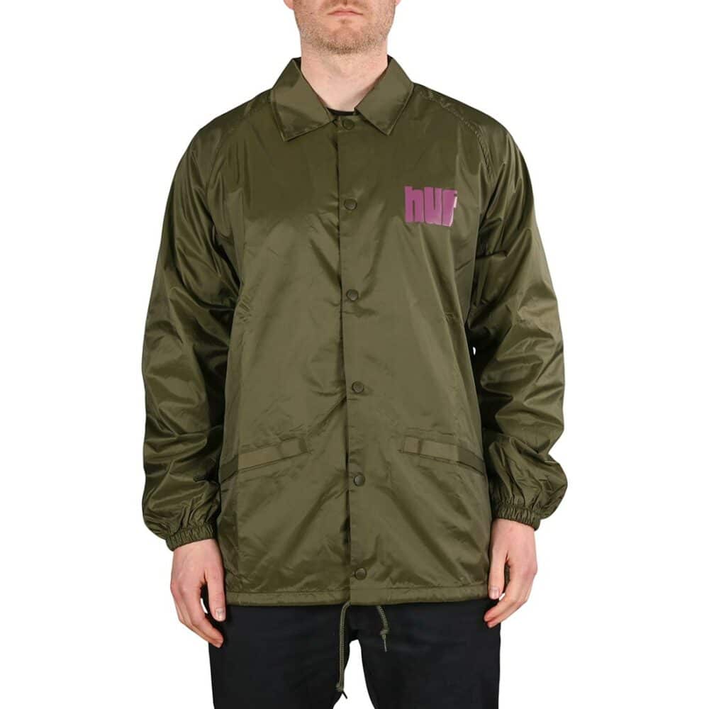 HUF Hydrate Zip Coaches Jacket - Olive