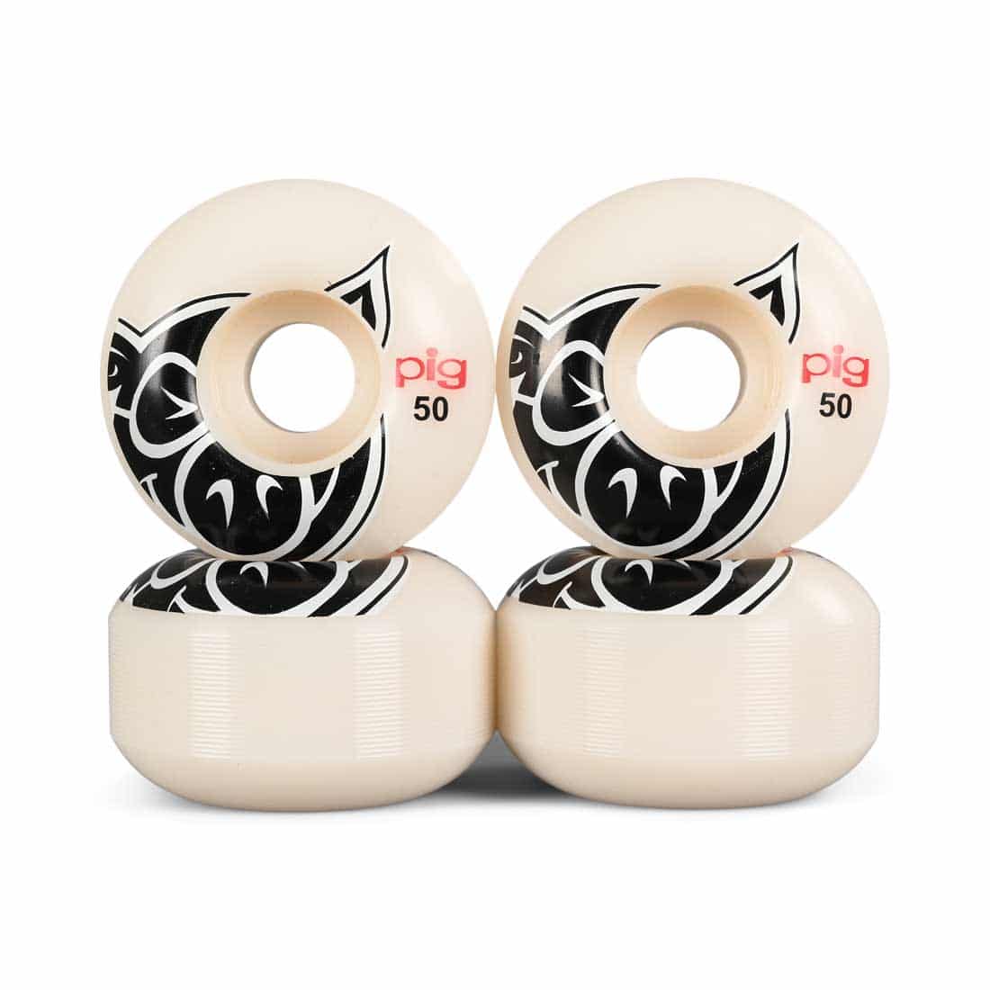 Pig Head Natural 50mm Skateboard Wheels Supereight