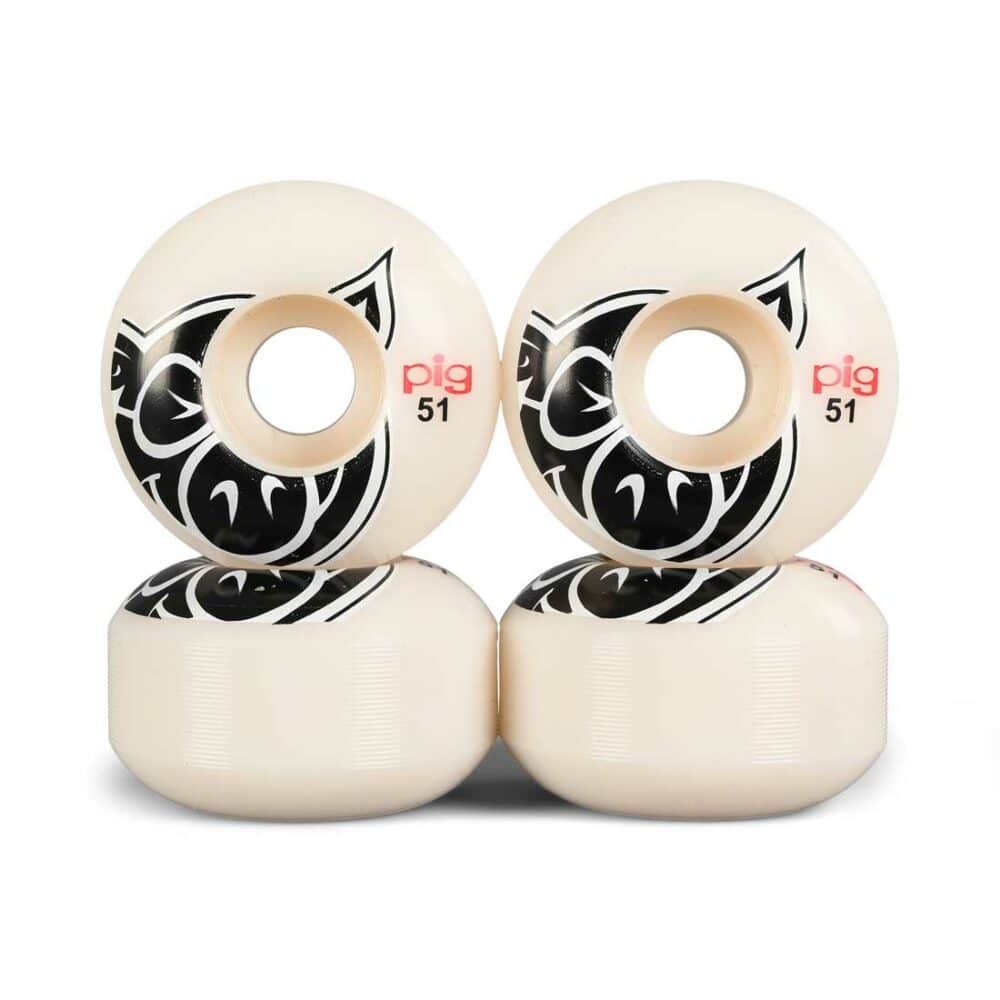 Pig Head Natural 51mm Skateboard Wheels