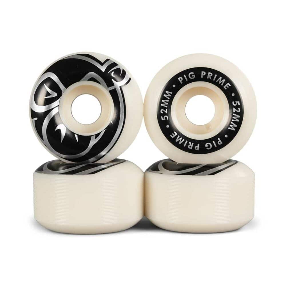 Pig Prime 52mm Skateboard Wheels - White