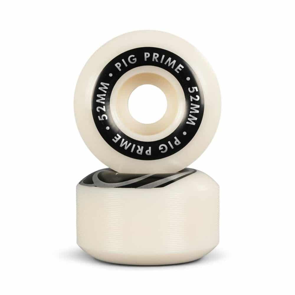 Pig Prime 52mm Skateboard Wheels - White