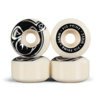 Pig Prime 54mm Skateboard Wheels - White