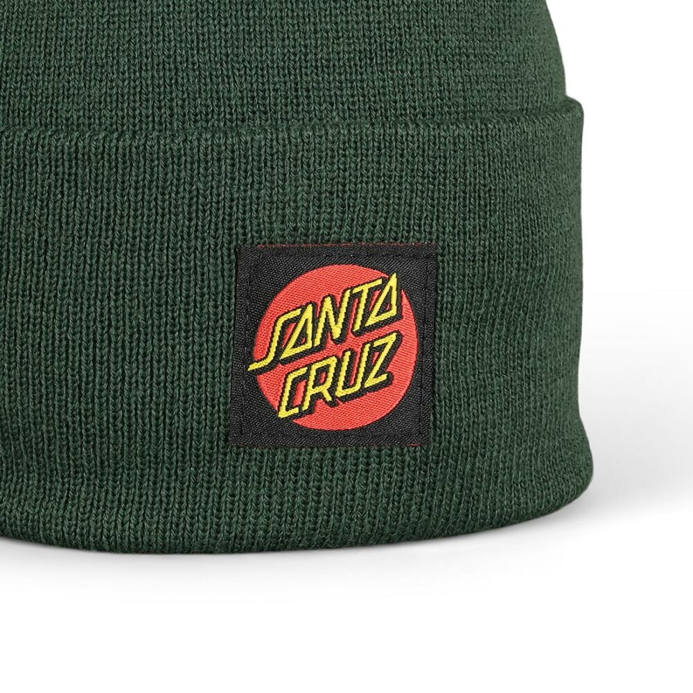 Santa Cruz Classic Dot Label Beanie Hat - Dark Olive