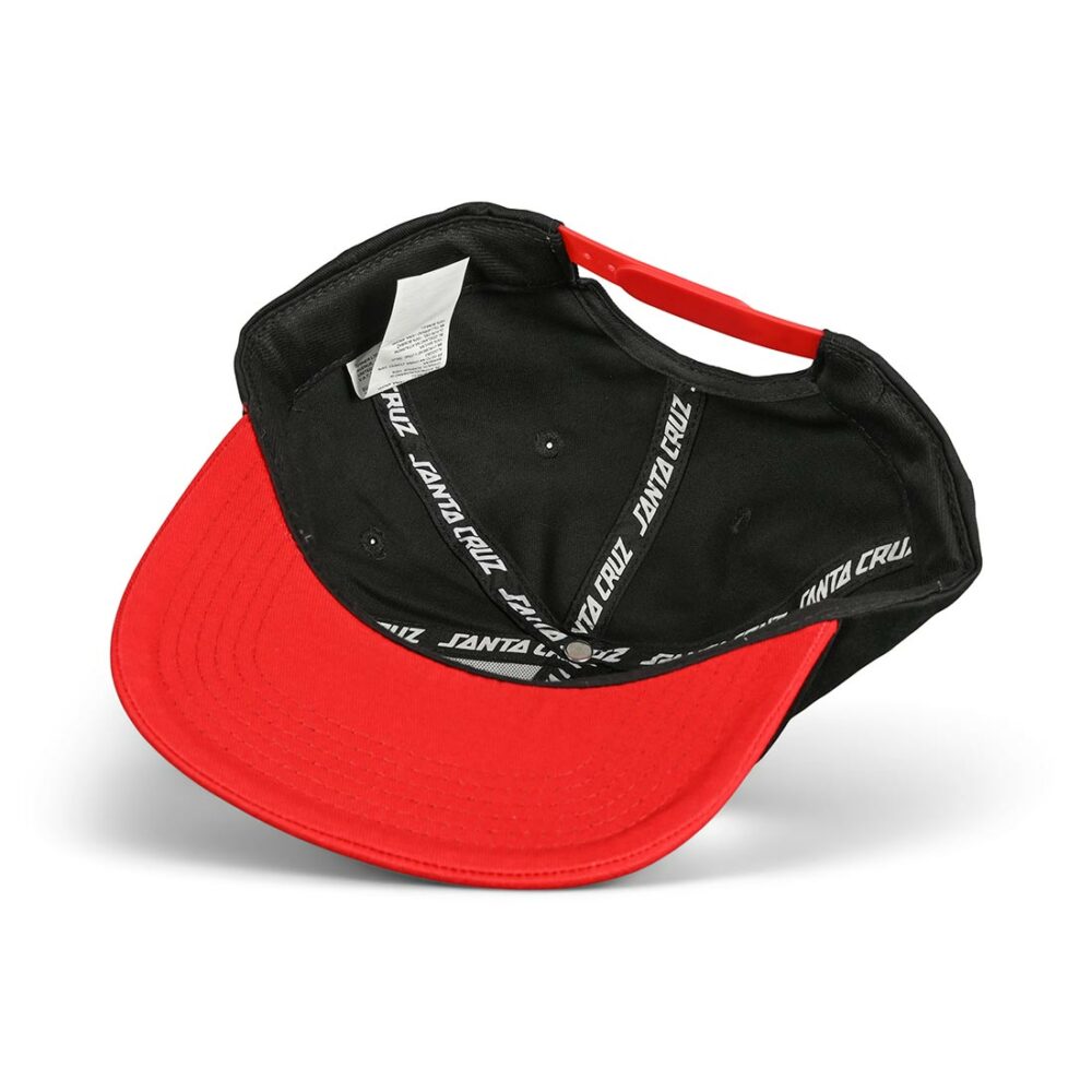 Santa Cruz Classic Dot Snapback Cap - White/Black/Red