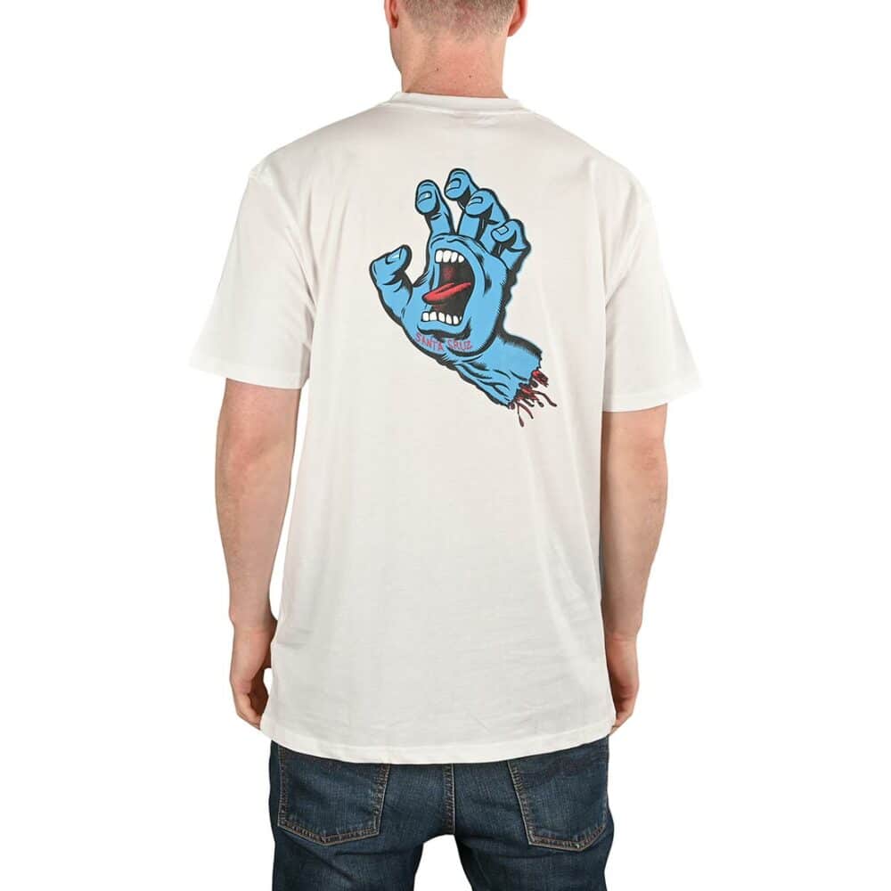 Santa Cruz Screaming Hand Chest S/S T-Shirt - White