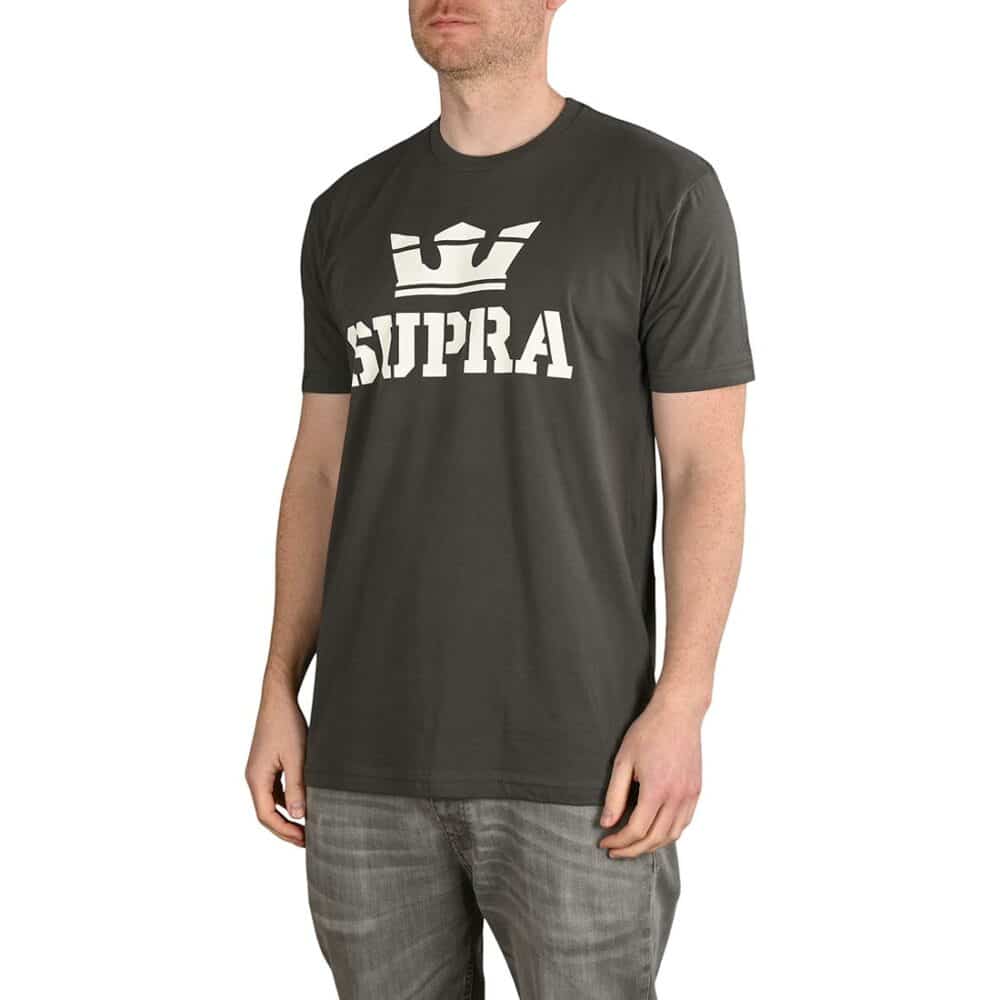 Supra Above S/S T-Shirt - Charcoal/White/White