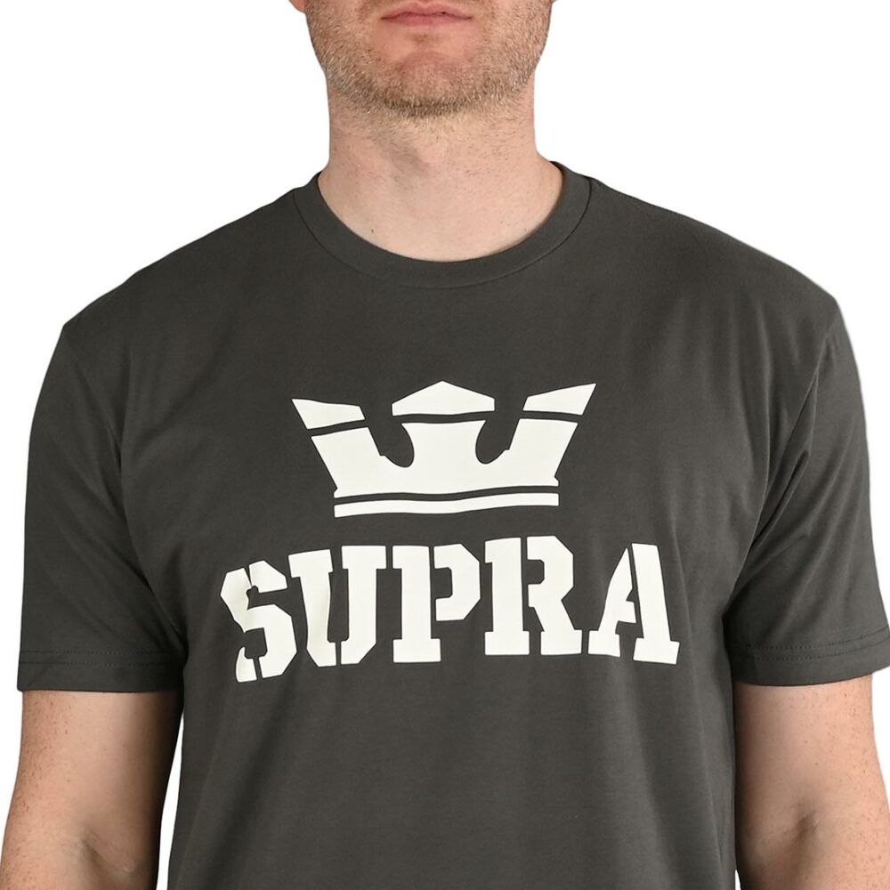 Supra Above S/S T-Shirt - Charcoal/White/White