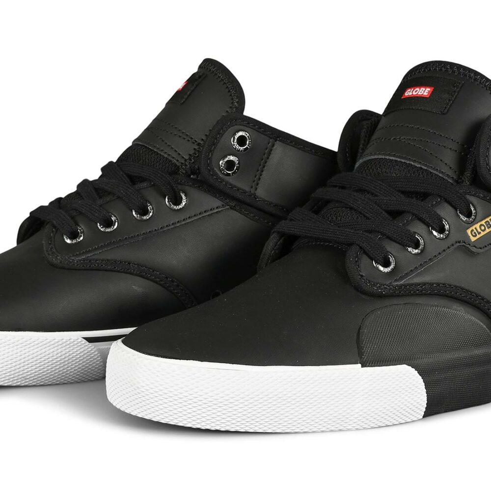 Globe Motley Mid Skate Shoes - Black/White/Plus