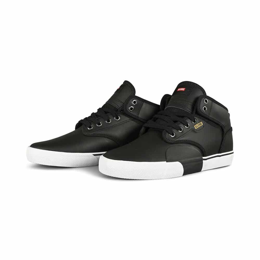 Globe Motley Mid Skate Shoes - Black/White/Plus