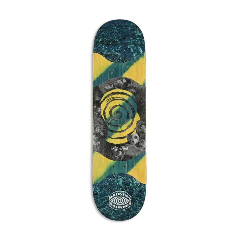 Madness Voices R7 Slick 8.125" Skateboard Deck - Blue/Green