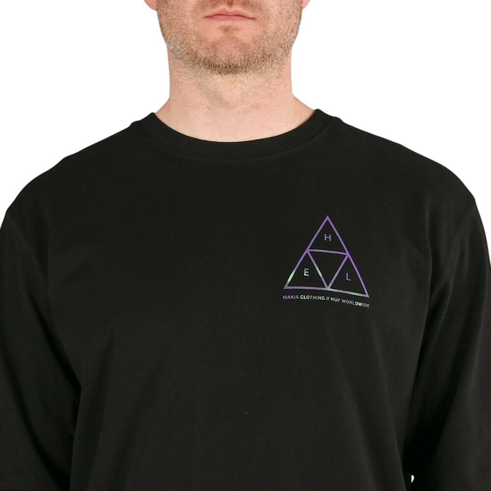 Makia x HUF Trifecta L/S T-Shirt - Black