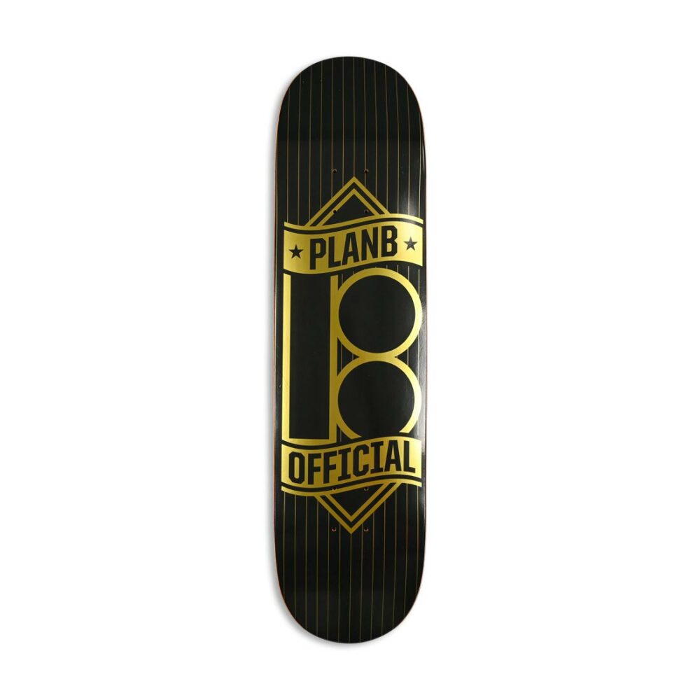 Plan B Banner Skateboard Deck - Gold