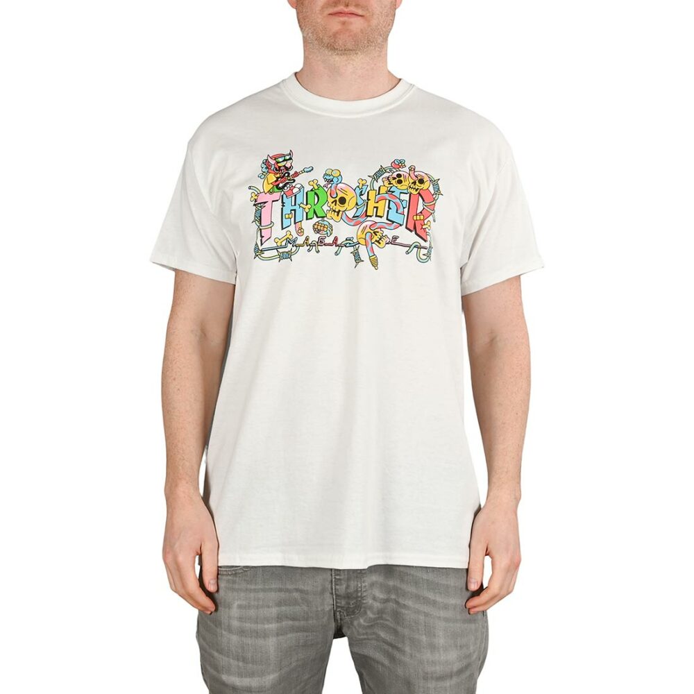 Thrasher Devils Music S/S T-Shirt - White