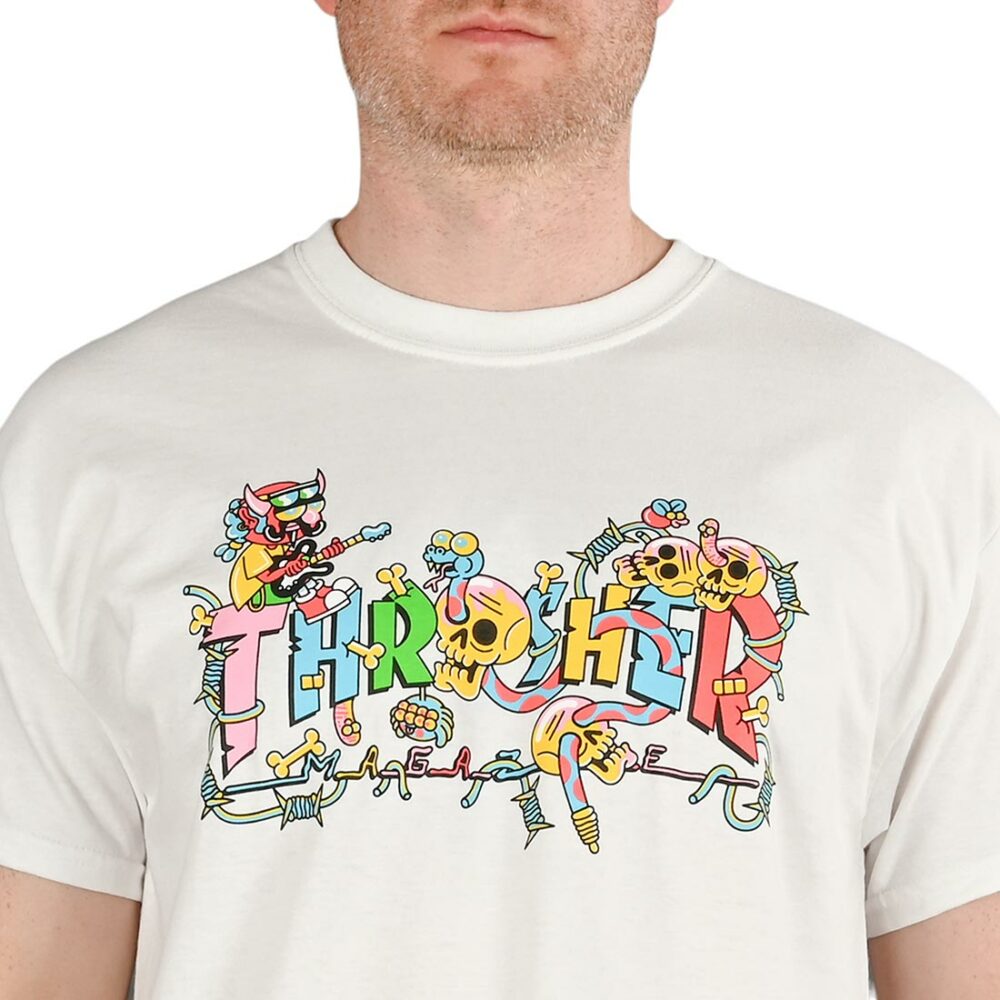 Thrasher Devils Music S/S T-Shirt - White