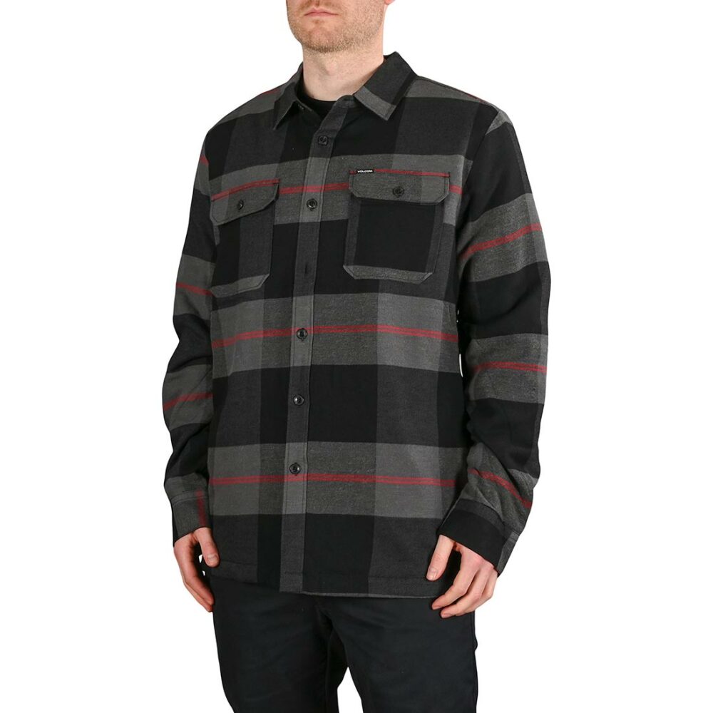 Volcom Trademan Plaid L/S Overshirt - Castlerock