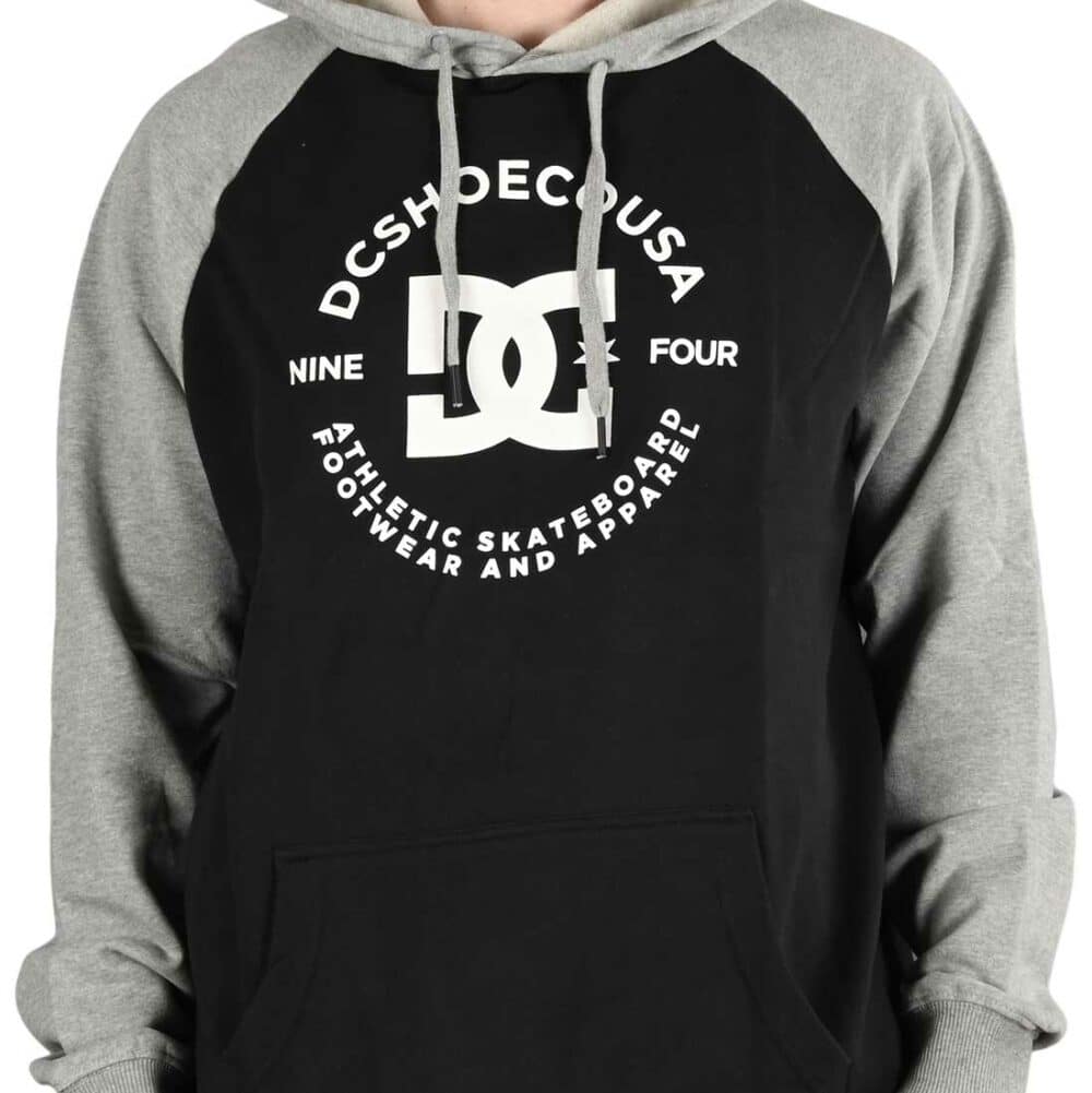 DC Star Pilot Pullover Hoodie - Black/Grey Heather